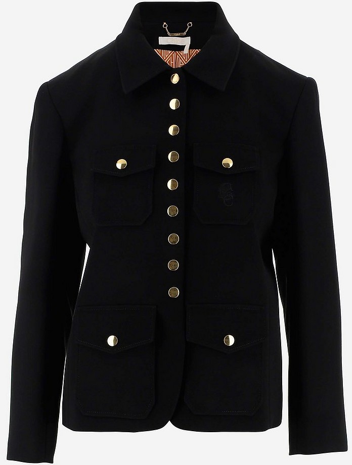 Black Women's Military Jacket - Chloé