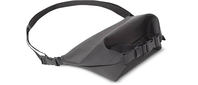 Shop Côte And Ciel Designer Men's Bags Black Coated Canvas Inn S Crossbody Bag In Noir