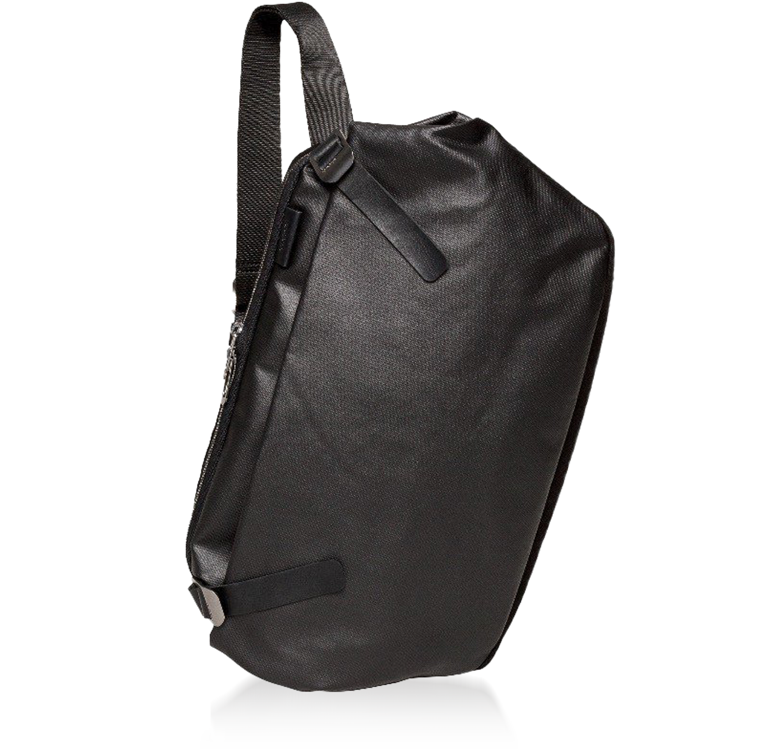 Côte&Ciel Black Riss Coated Canvas One Shoulder Backpack at FORZIERI