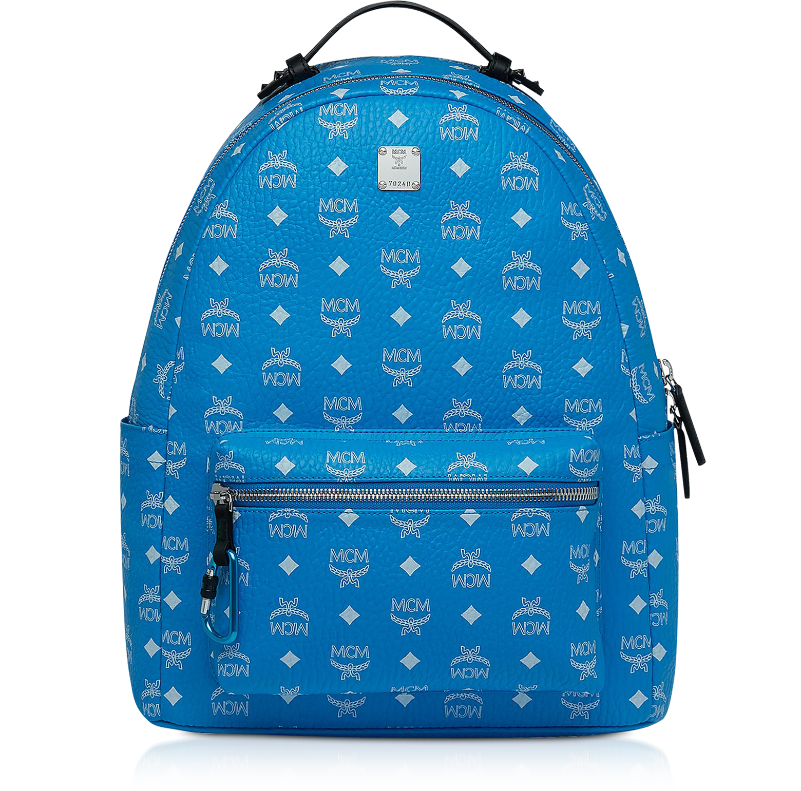 Stark leather backpack MCM Blue in Leather - 22304724