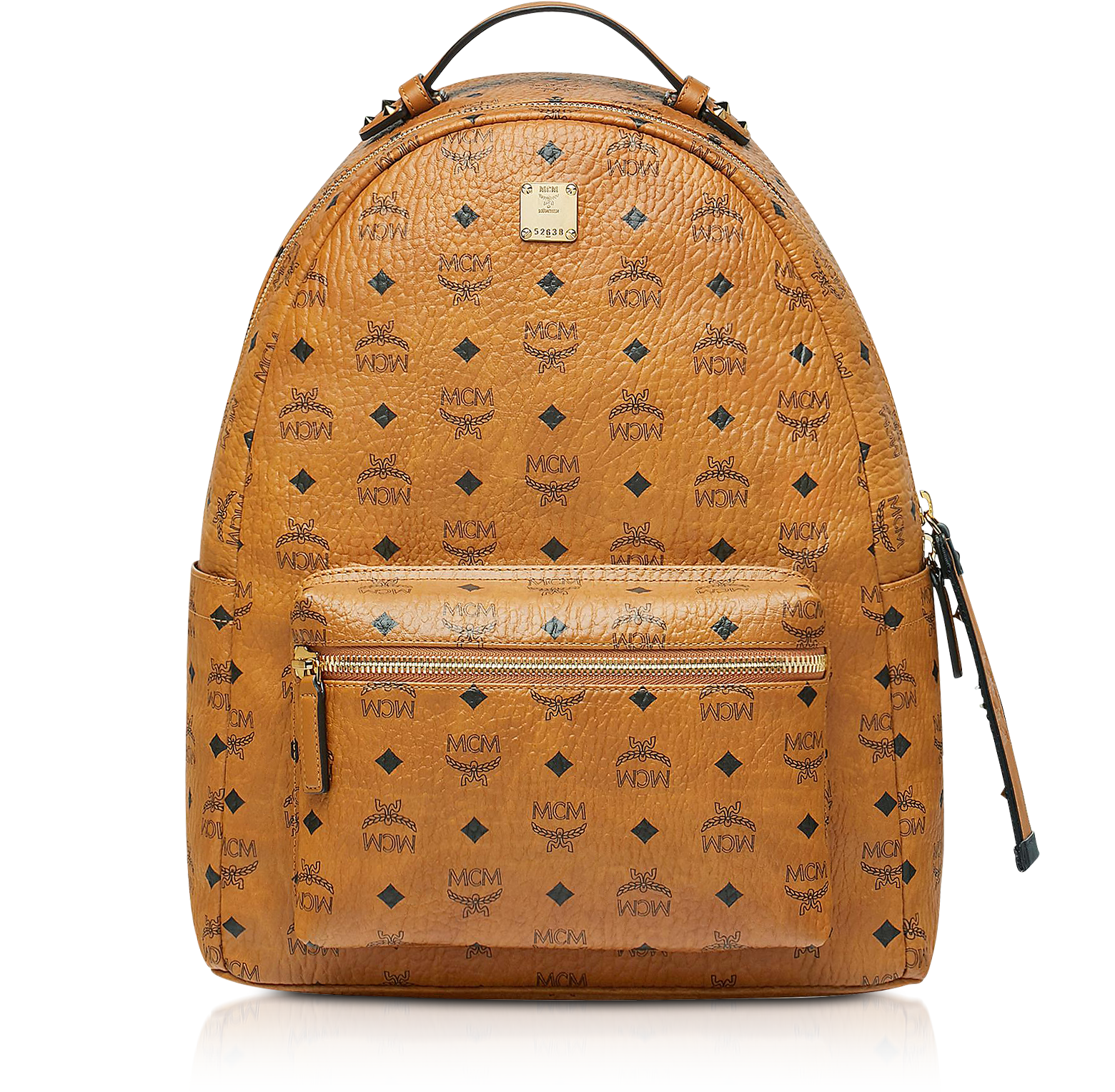 Mcm Stark Medium Backpack - Cognac