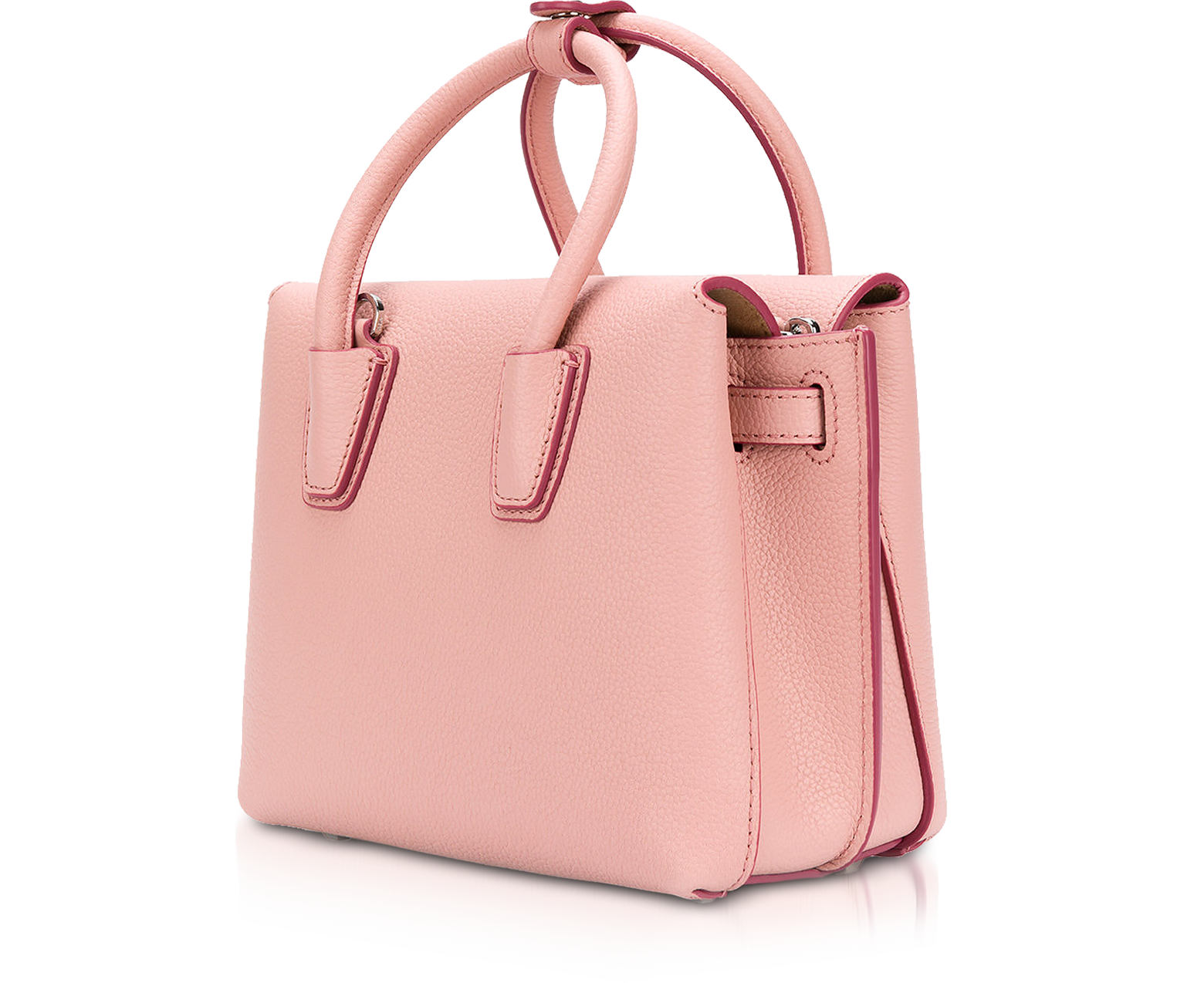 MCM Milla Mini Tote Bag In Blush Pink Park Avenue Leather