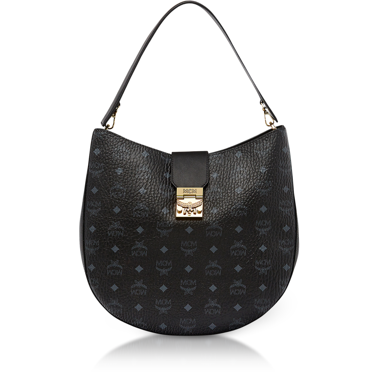 MCM Black Quilted Leather Patricia Shoulder Bag at FORZIERI