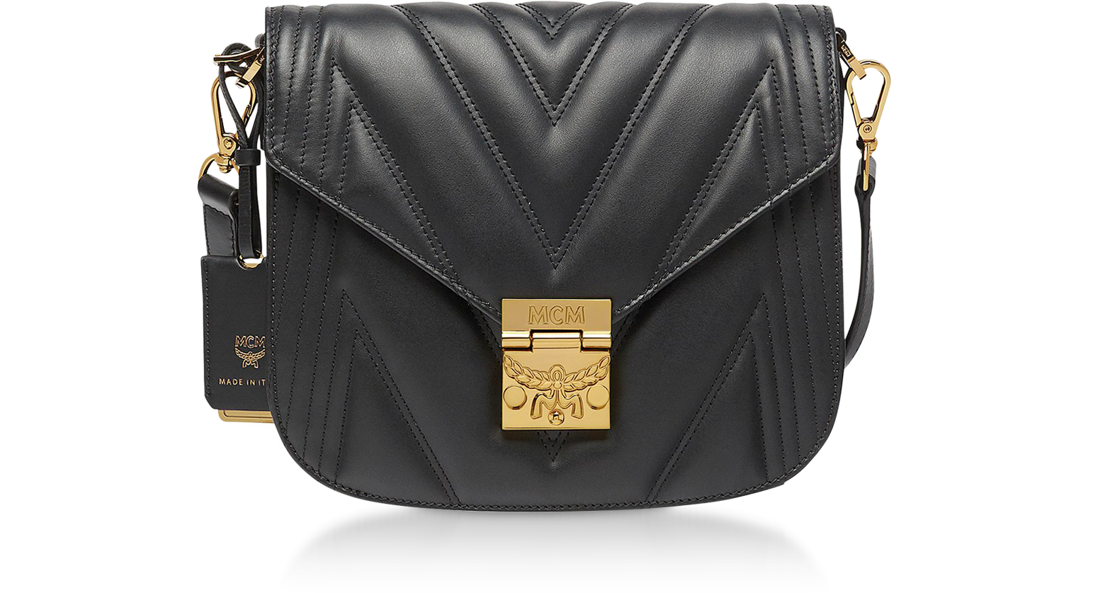 Black MCM Patricia Leather Crossbody Bag
