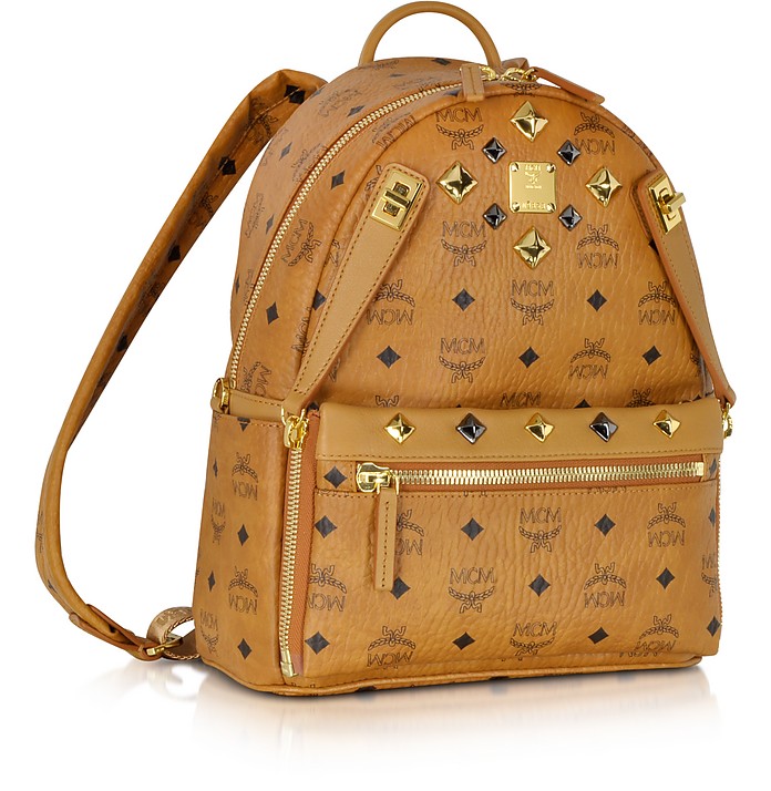 MCM Cognac Small Dual Stark Backpack at FORZIERI