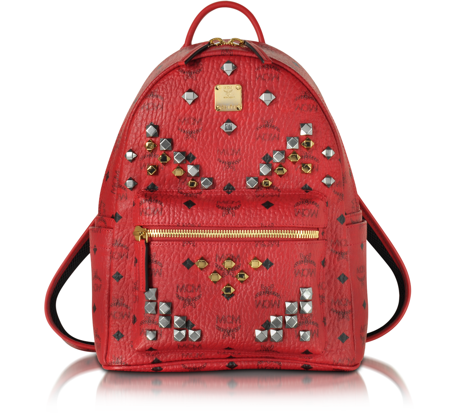 MCM Stark Small Ruby Red Backpack at FORZIERI
