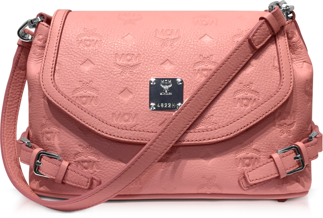 MCM Medium Soft Pink Signature Diamond Logo Leather Clutch Crossbody H –  AUMI 4