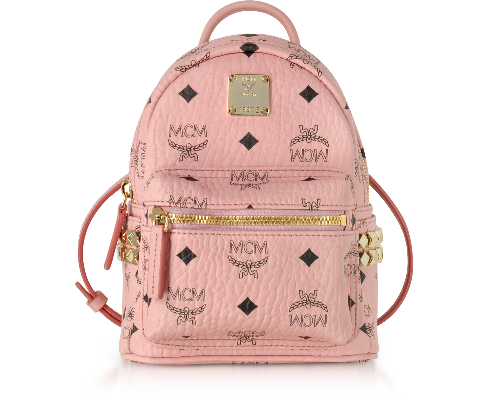 MCM Pink Visetos Trilogie Stark Backpack at FORZIERI