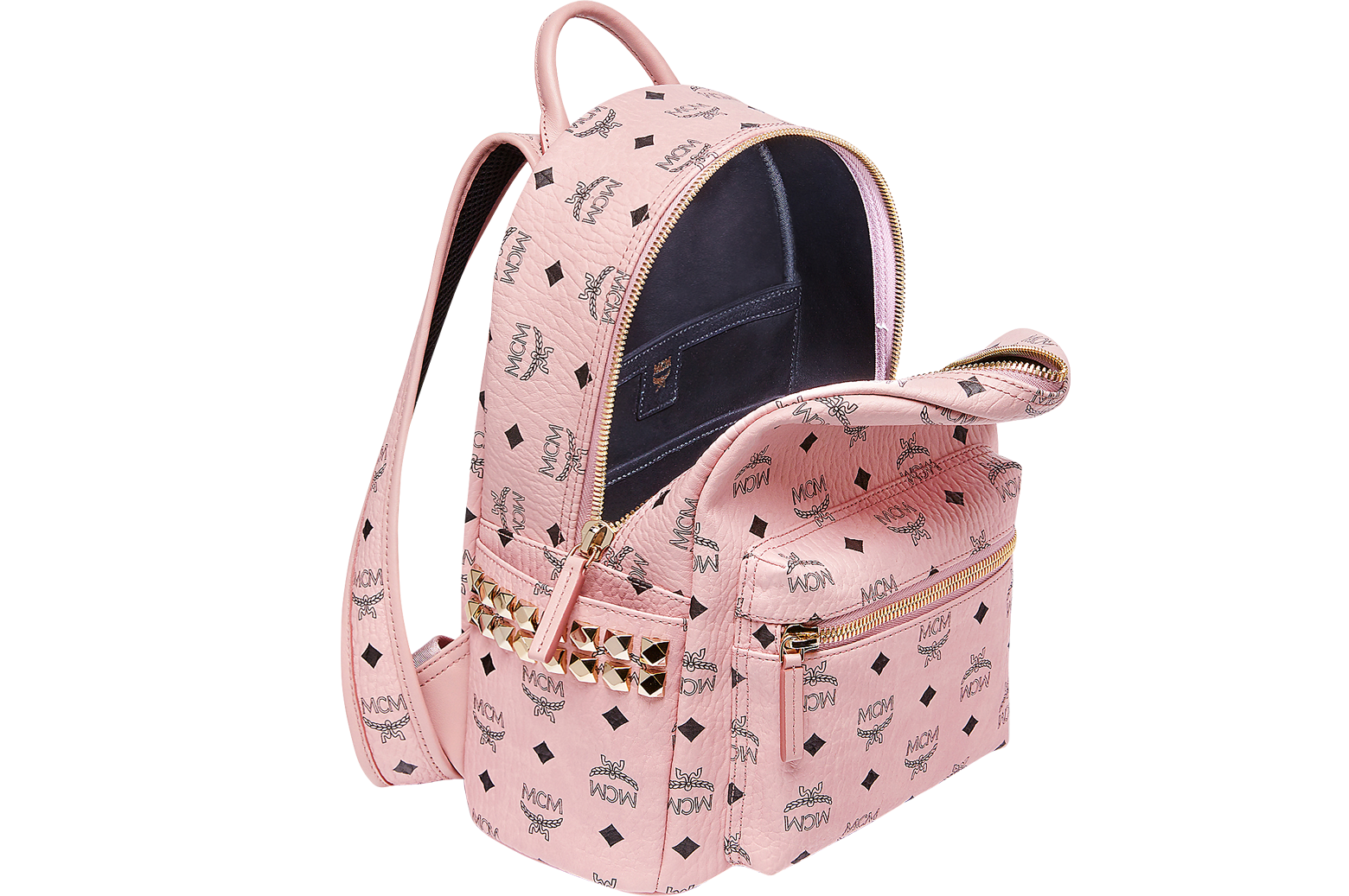 MCM Soft Pink Small Stark Backpack