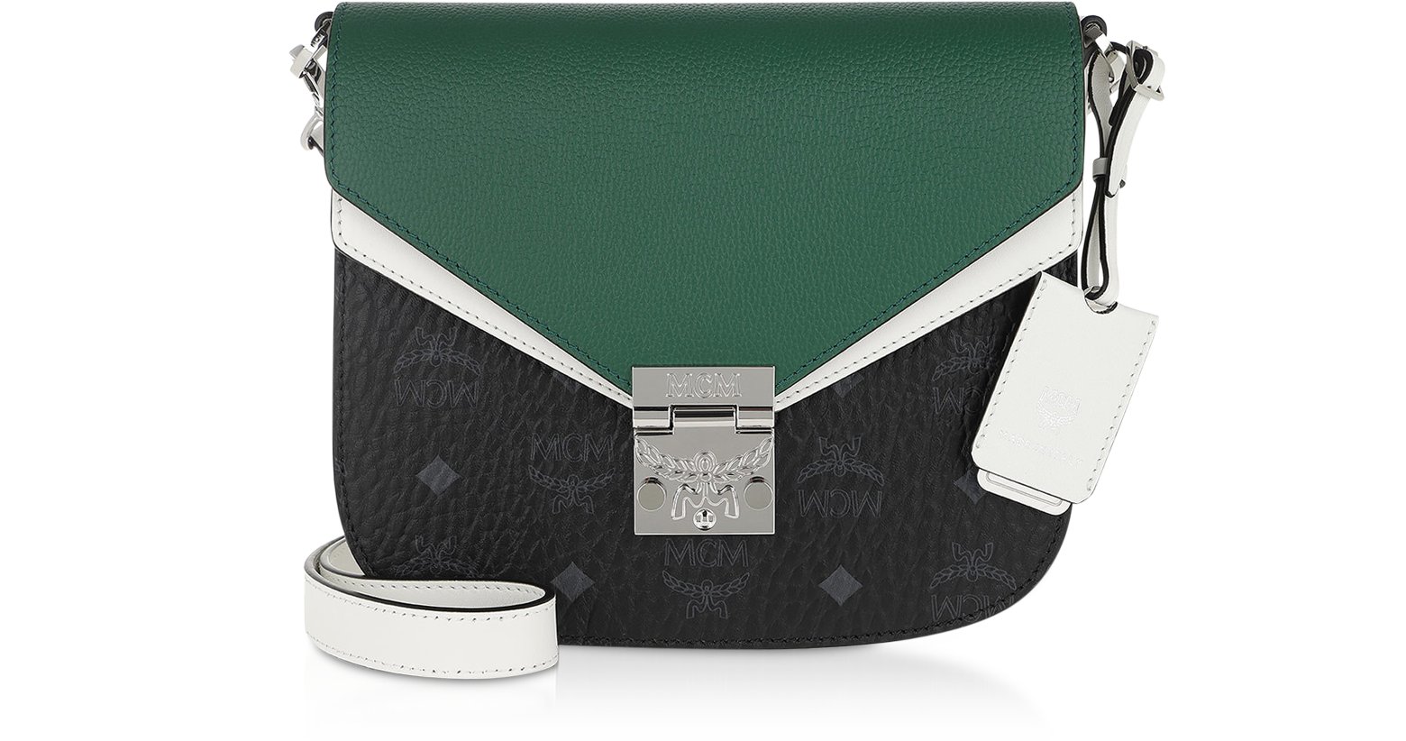 MCM Visetos Patricia Crossbody Bag Green Leather Pony-style calfskin  ref.1010721 - Joli Closet
