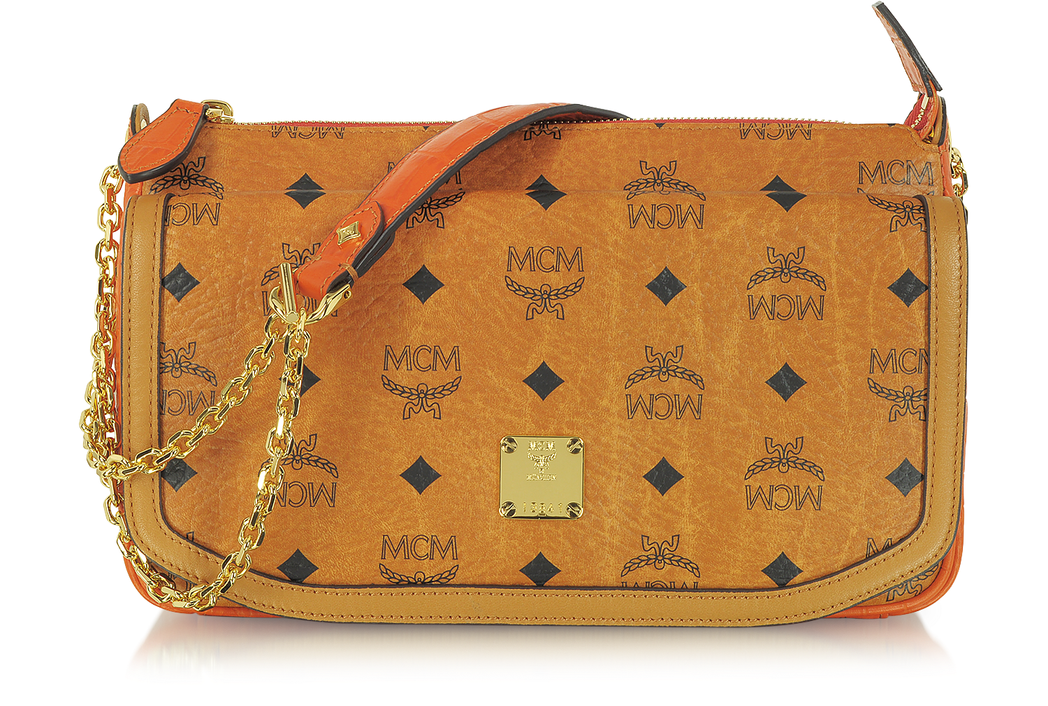 MCM Vintage Visetos Small Flap Shoulder Bag at FORZIERI