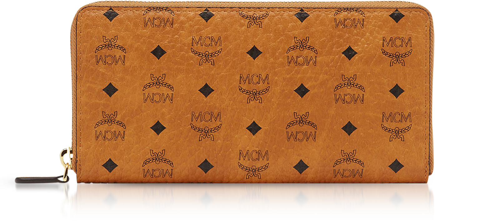 MCM Large Visetos Original Zip-Around Wallet