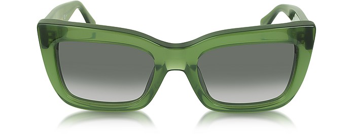 CL41039/S Opal Green Retro Flared Sunglasses - Céline
