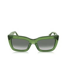 CL41039/S Opal Green Retro Flared Sunglasses