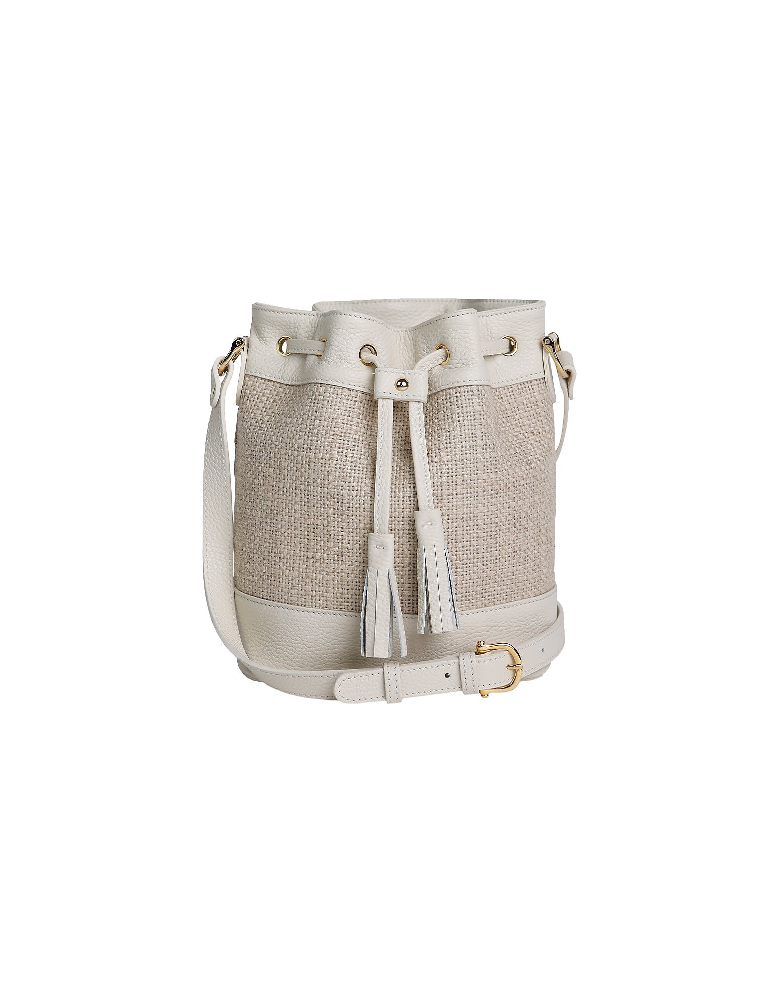 Connibì Designer Handbags Secchiello Medium - Bucket Bag In Blanc