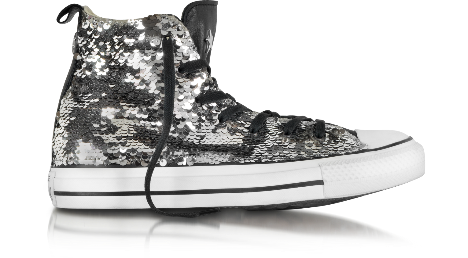 All Star Sneaker High Top in Pelle e Canvas con Paillettes Converse Limited  Edition 3.5 (36 EU) su FORZIERI
