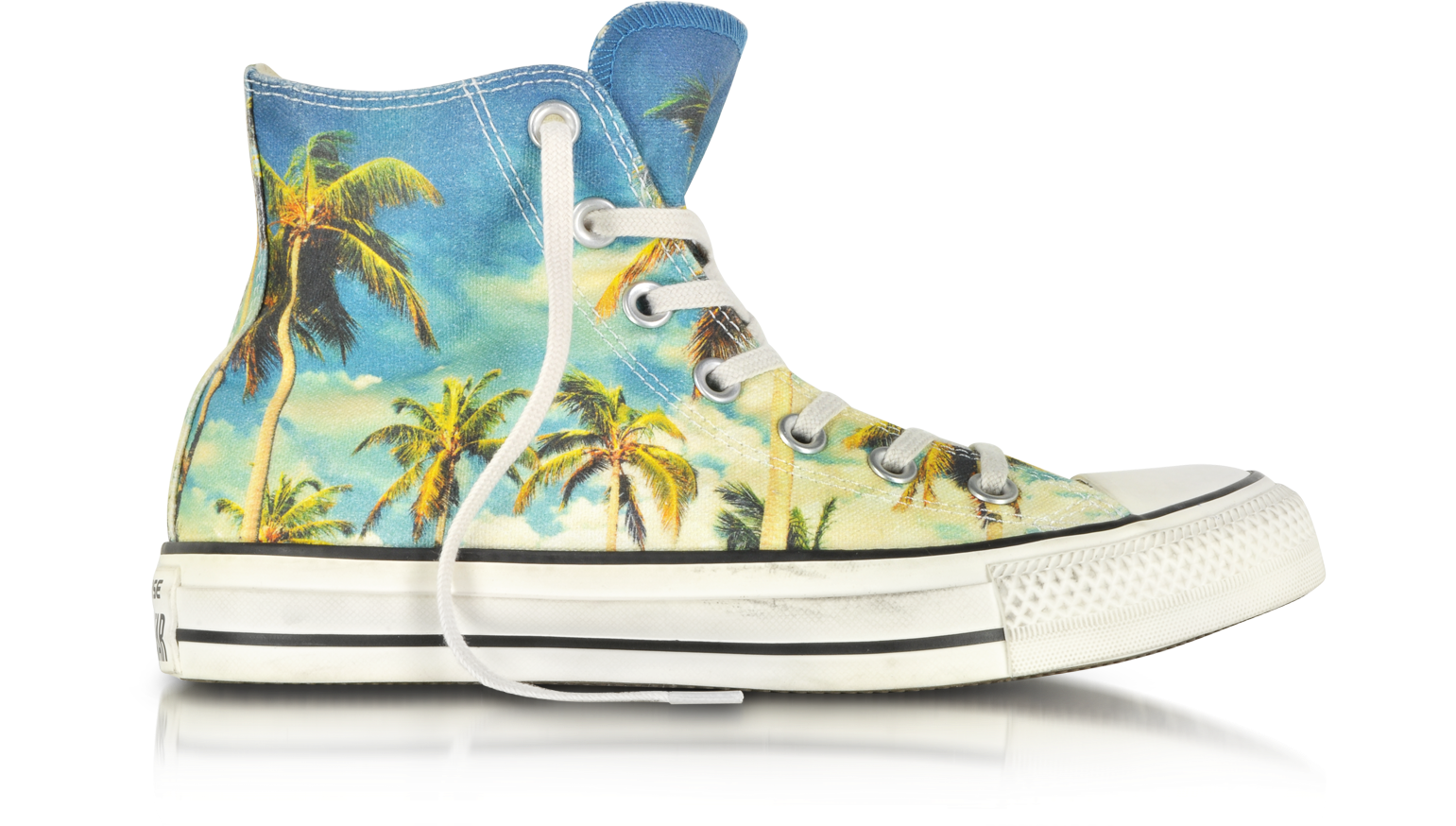 Chuck Taylor All Star Sneaker Azzurre Stampa Palme Converse Limited Edition  3.5 (36 EU) su FORZIERI