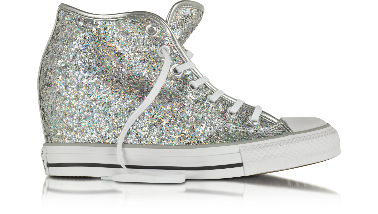 Converse Limited Edition All Star Mid Lux Glitter Wedge Sneaker 6.5 WOMENS  US | 4.5 UK | 37.5 EU at FORZIERI