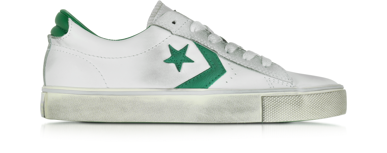 Converse Limited Edition Pro Leather Vulc Ox Off White Distressed Leather  Unisex Sneaker 4.5 (6 WOMENS US | 4 UK | 37 EU) at FORZIERI
