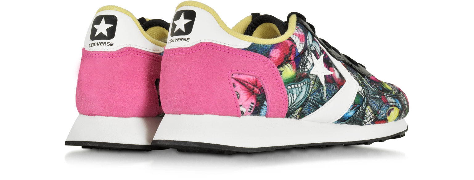 Auckland Racer Ox Sneaker con Farfalle Multicolor e Pelle Fucsia Converse  Limited Edition 7 (37.5 EU) su FORZIERI