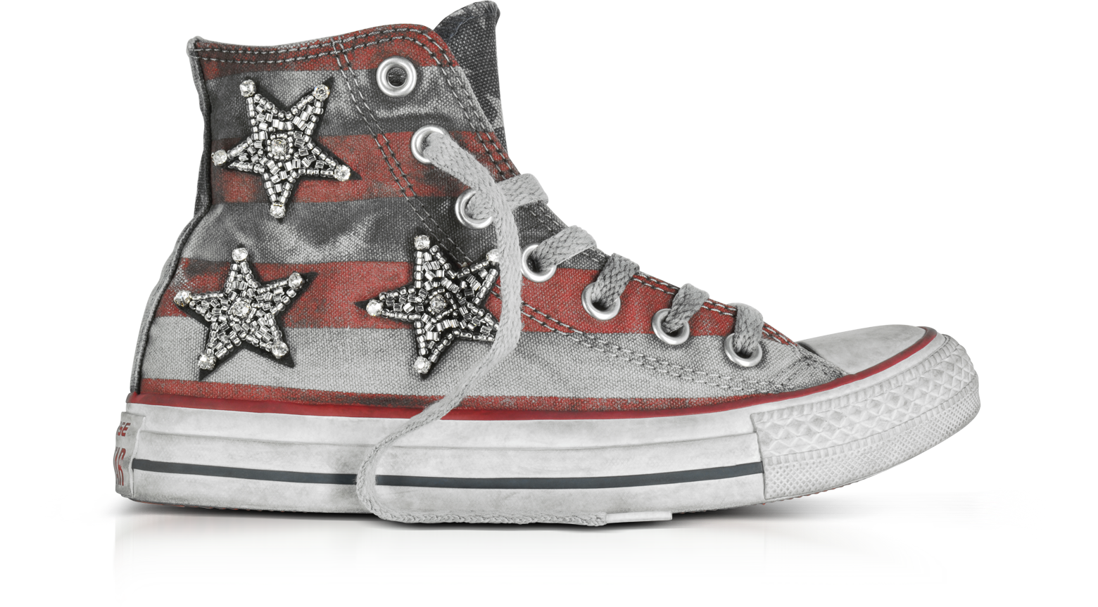 Converse Limited Edition Chuck Taylor All Star Jewels Stars and Bars Canvas  LTD Sneakers 4.5 UK at FORZIERI