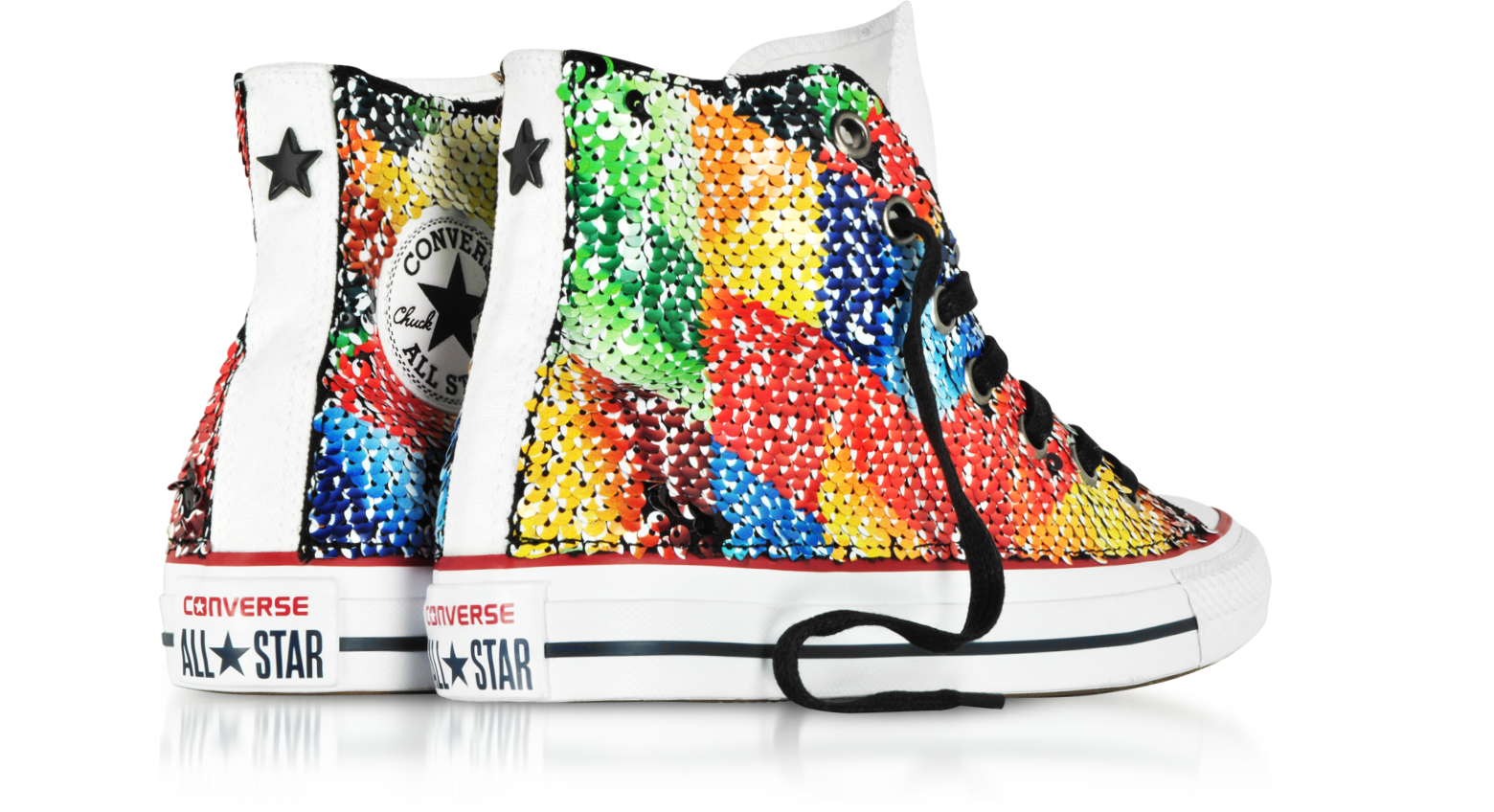 Chuck Taylor All Star High Sneakers LTD in Canvas Nera con Paillettes  Multicolor Converse Limited Edition 5.5 (36 EU) su FORZIERI