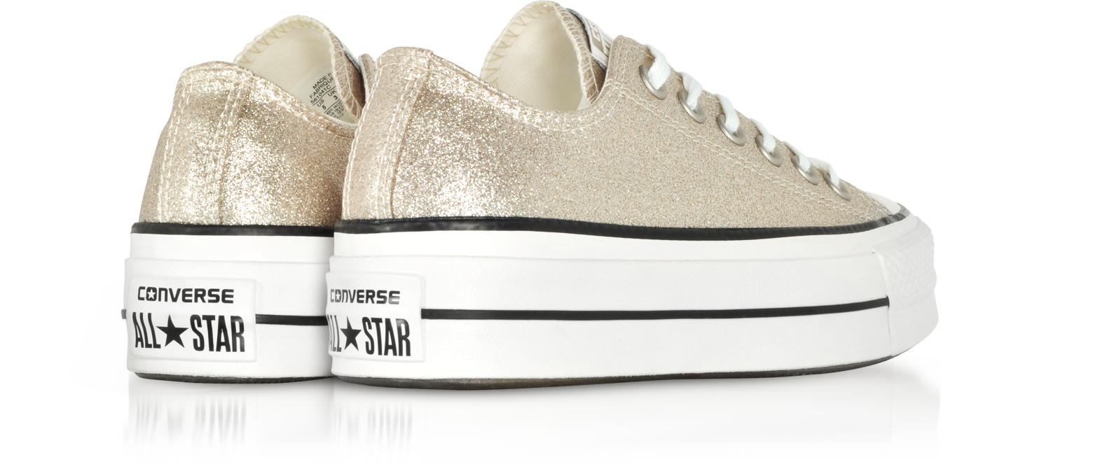 Converse Limited Edition 5 WOMENS US | 3 UK | 35 EU Sneakers de Plataforma  Chuck Taylor All Star de Lona Dorada - FORZIERI