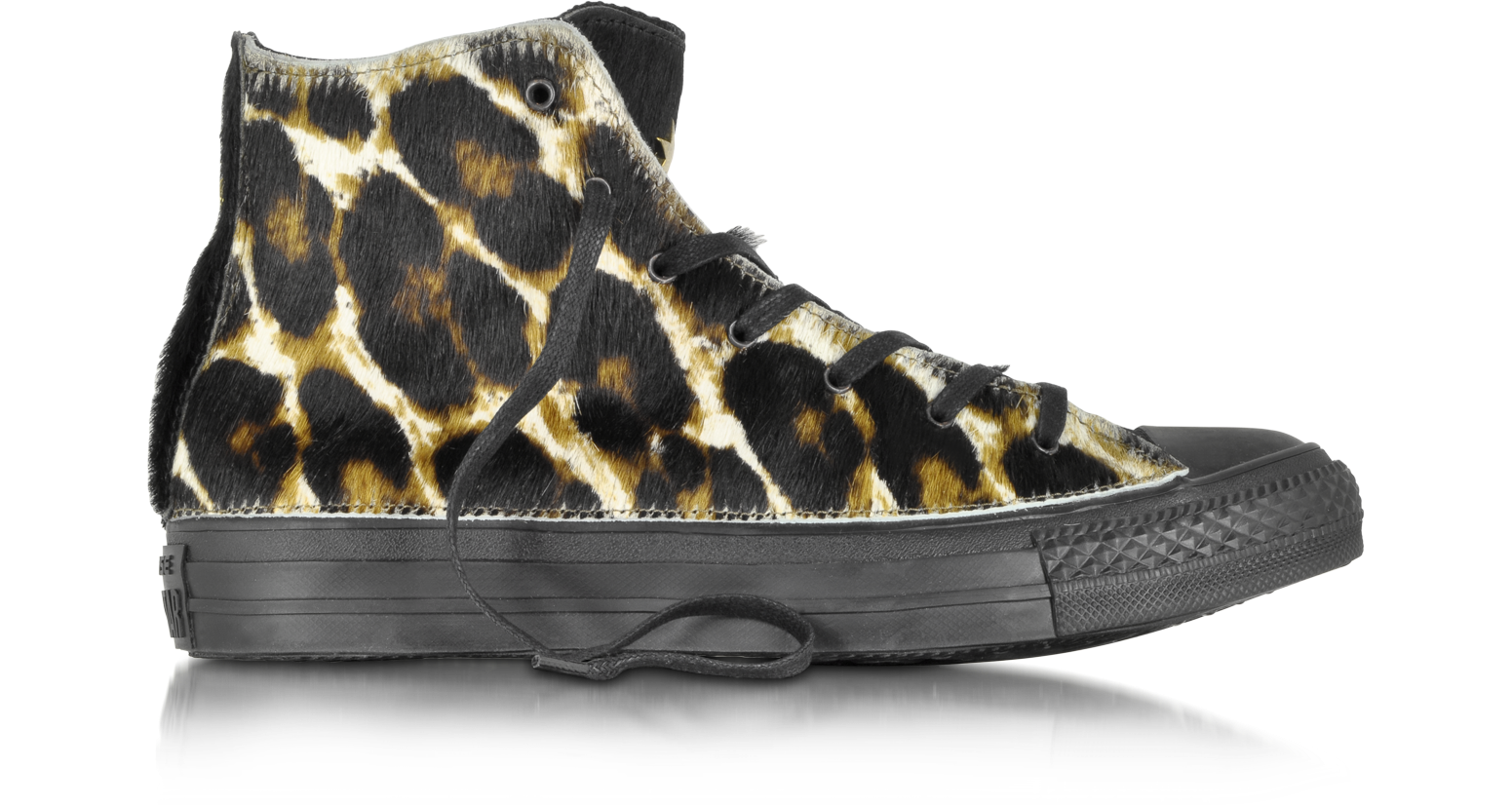 converse all star leopard print faux fur