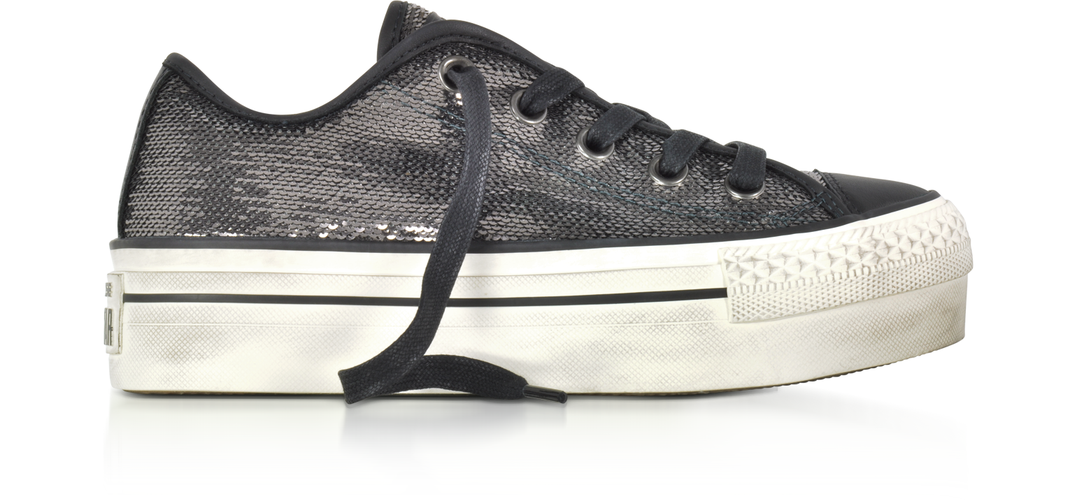 Sneakers All Star Chuck Taylor con Paillettes Nere Converse Limited Edition  9.5 (41 EU) su FORZIERI