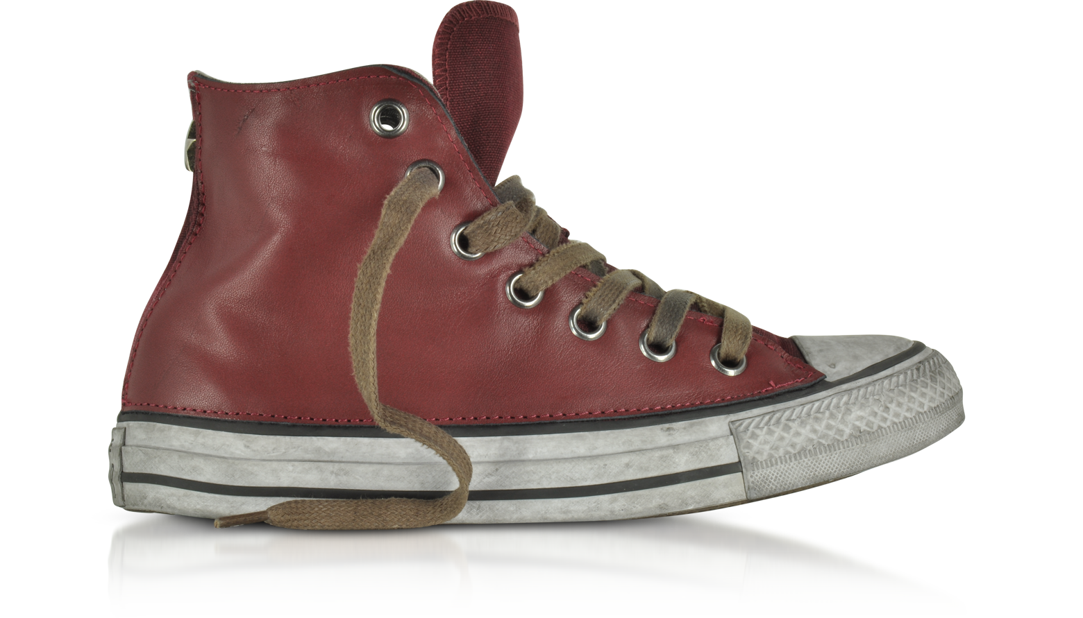 Converse Limited Edition Chuck Taylor All Star High Vintage Red Leather LTD  Unisex Sneakers 4.5 (6.5 WOMENS US | 4.5 UK | 37 EU) at FORZIERI