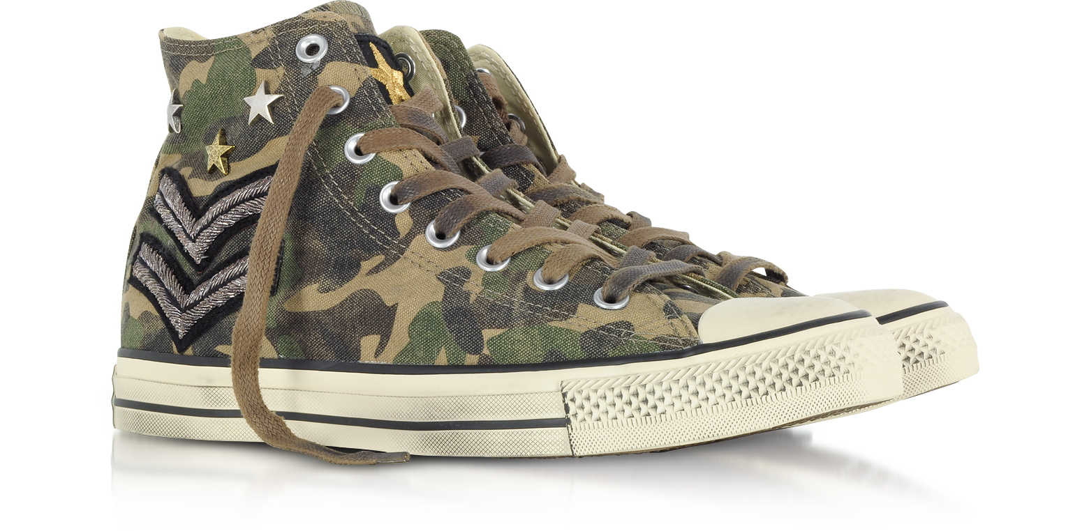 Chuck Taylor All Star High Sneakers in Canvas Camouflage con Patches Converse  Limited Edition 4.5 (37 EU) su FORZIERI