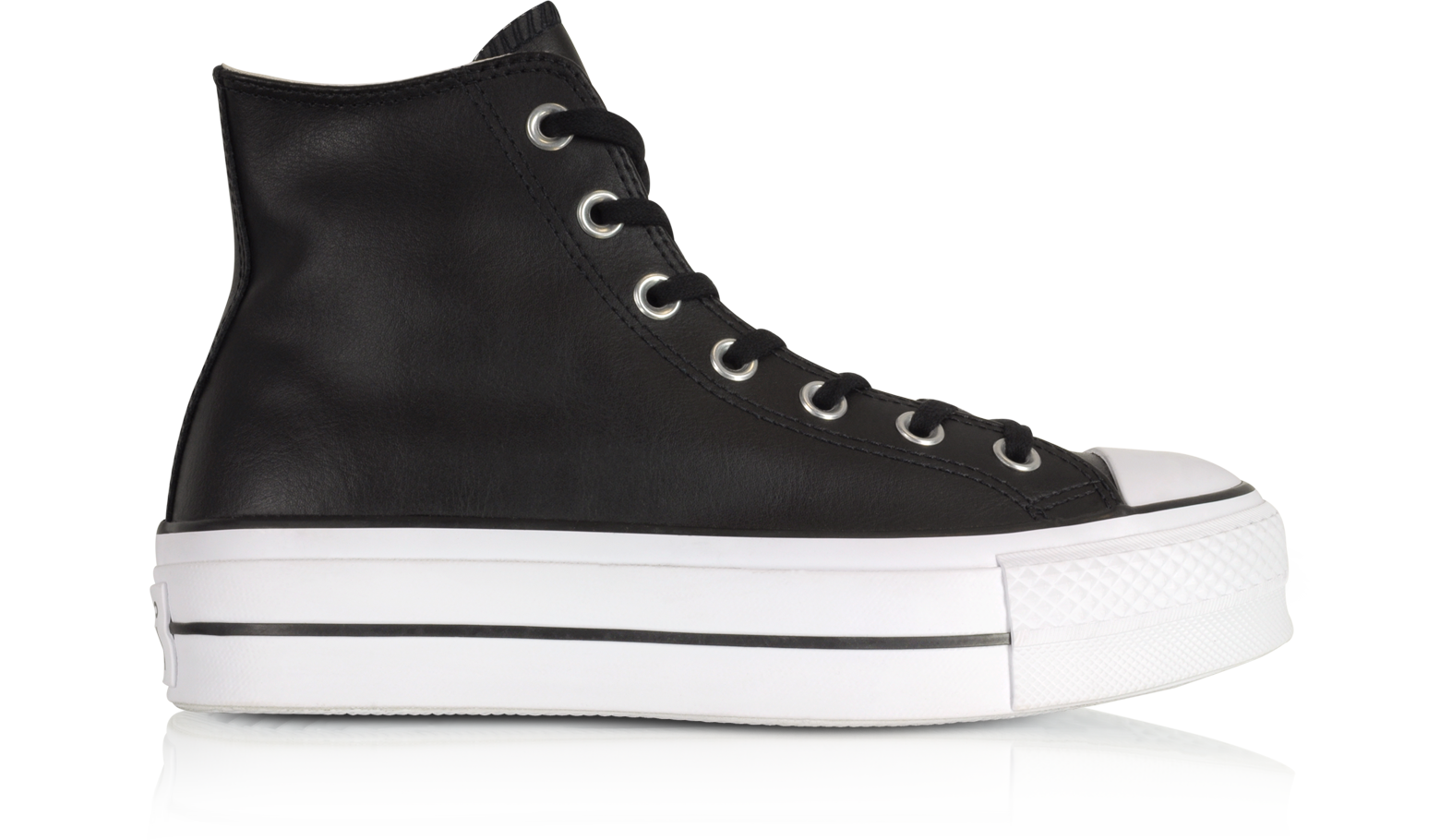 Chuck Taylor All Star High Flatform Sneakers in Pelle Nera Converse Limited  Edition 6.5 (37 EU) su FORZIERI