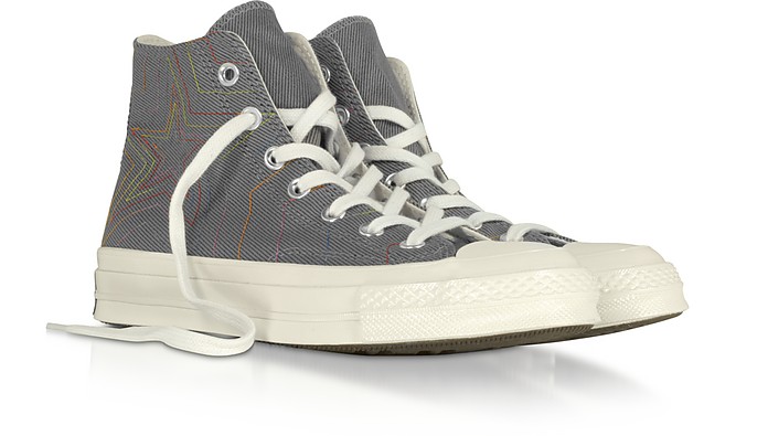 Converse Limited Edition Cool Gray Chuck 70 Exploding Star High Top 8 (8  MENS US | 8 UK  EU) at FORZIERI