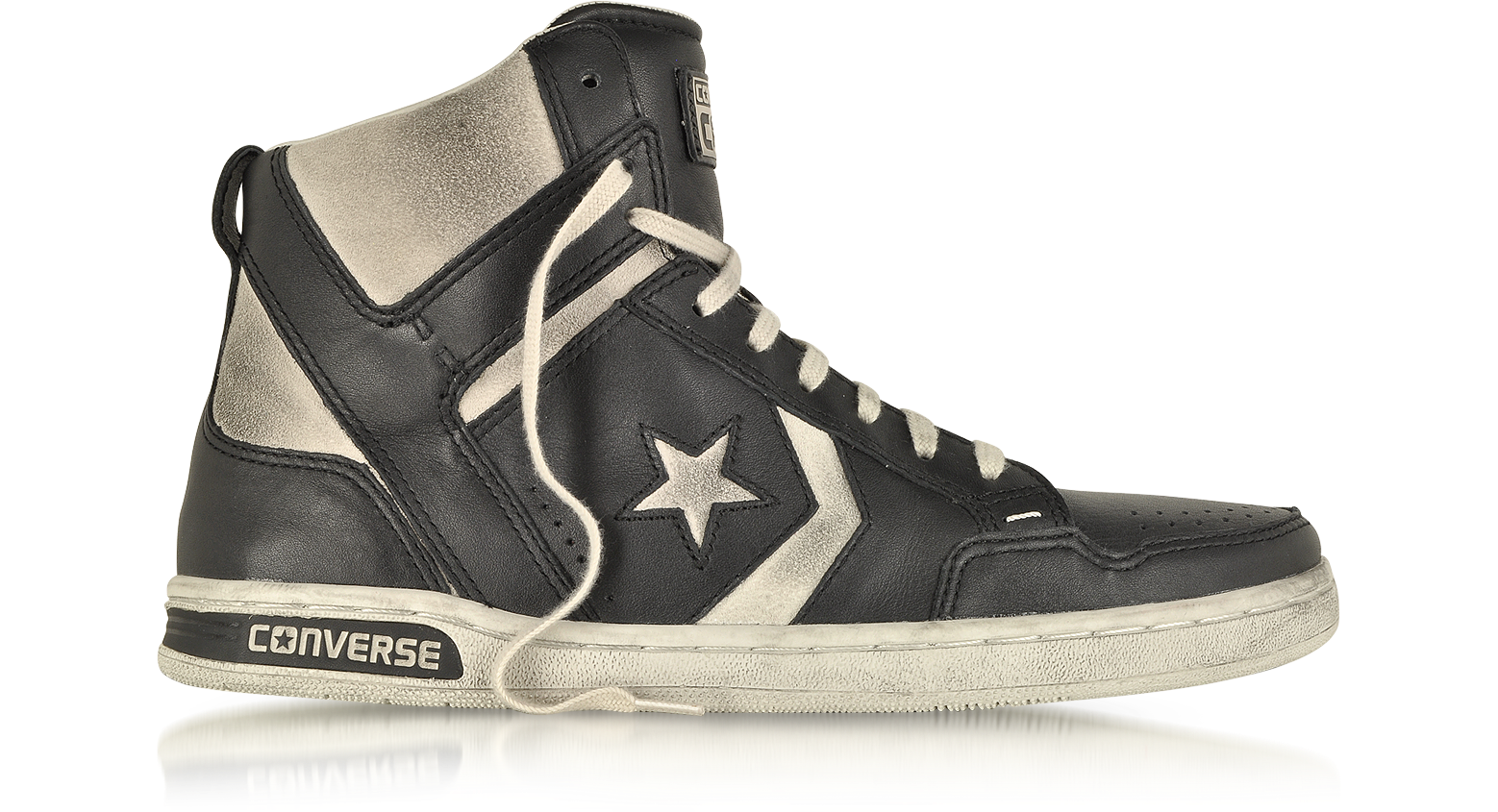 Converse Limited Edition JV Weapon HI Leather and Suede Sneaker 7.5 ( 9.5  WOMENS US| 7.5 UK | 41 EU) at FORZIERI