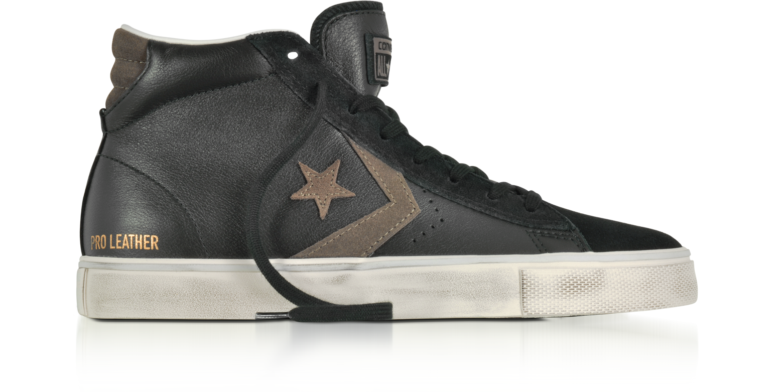 Pro Leather Vulc Mid Sneakers da Uomo in Pelle Nero/Choco Converse Limited  Edition 9.5 (43 EU) su FORZIERI