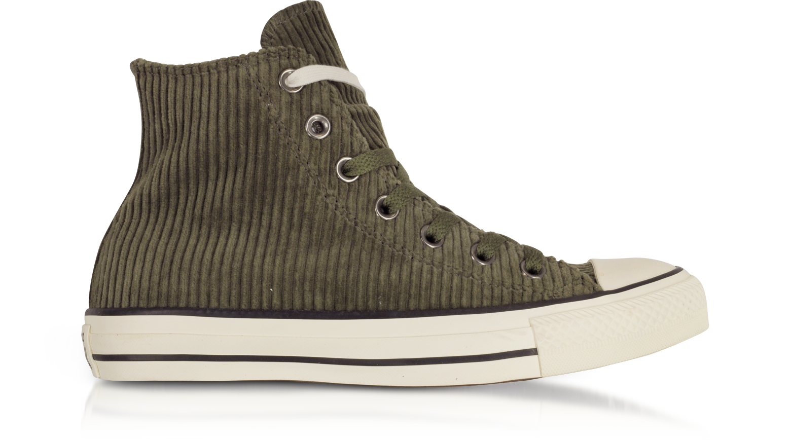 Converse Limited Edition Chuck Taylor All Star Hi Military Green Corduroy  High Top Sneakers 11 (13 WOMENS US | 11 UK | 45 EU) at FORZIERI