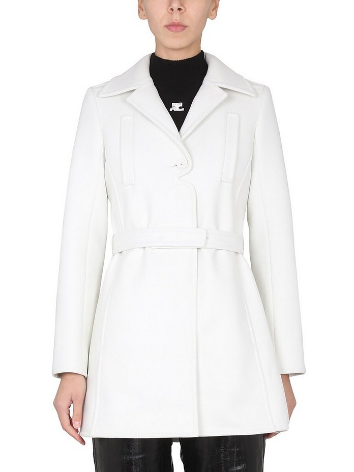 Heritage Single-Breasted Coat - Courreges