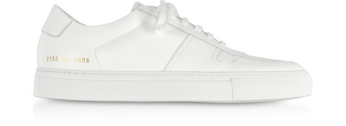 Bball Sneakers Low Top da Donna in Pelle Bianco Ottico - Common Projects