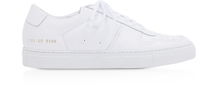 BBall Low White Leather Men's Sneakers - Common Projects