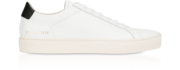 Retro Low White Leather Men's Sneakers - Common Projects