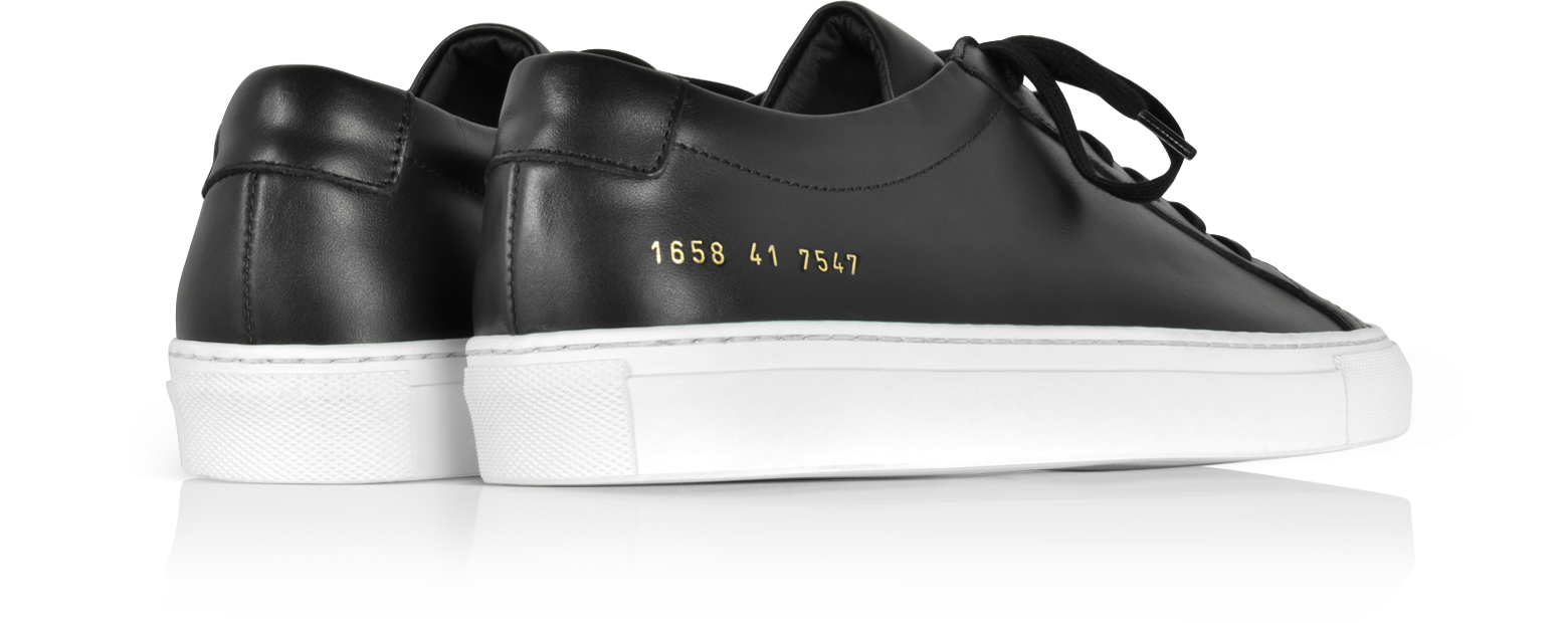 black sneaker with white sole