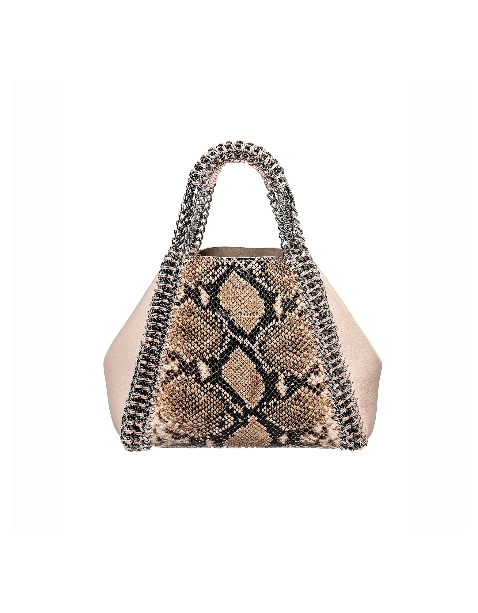 De Couture Designer Handbags Dalida 09 Pp+cn - Minibag-reversible-handmade Crochet In Brown