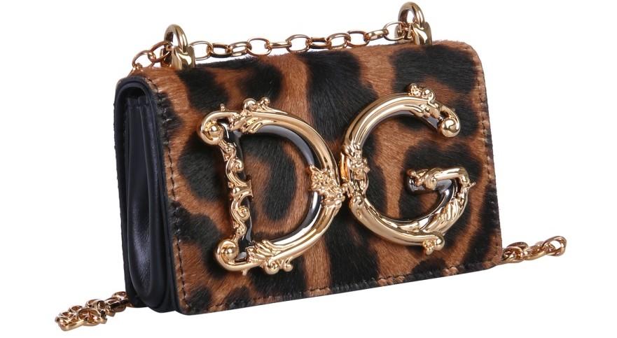 Dolce & Gabbana Micro Leopard Print Top Handle Bag