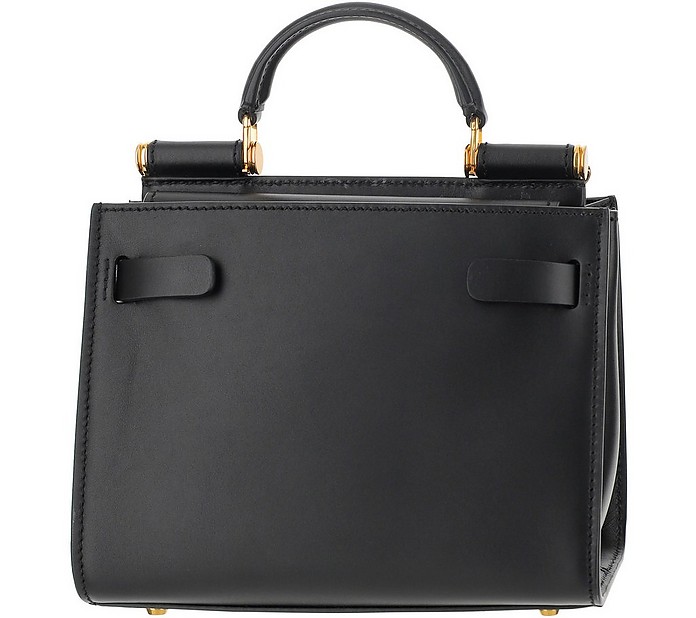 Dolce & Gabbana Black Leather Sicily 62 Mini Bag at FORZIERI