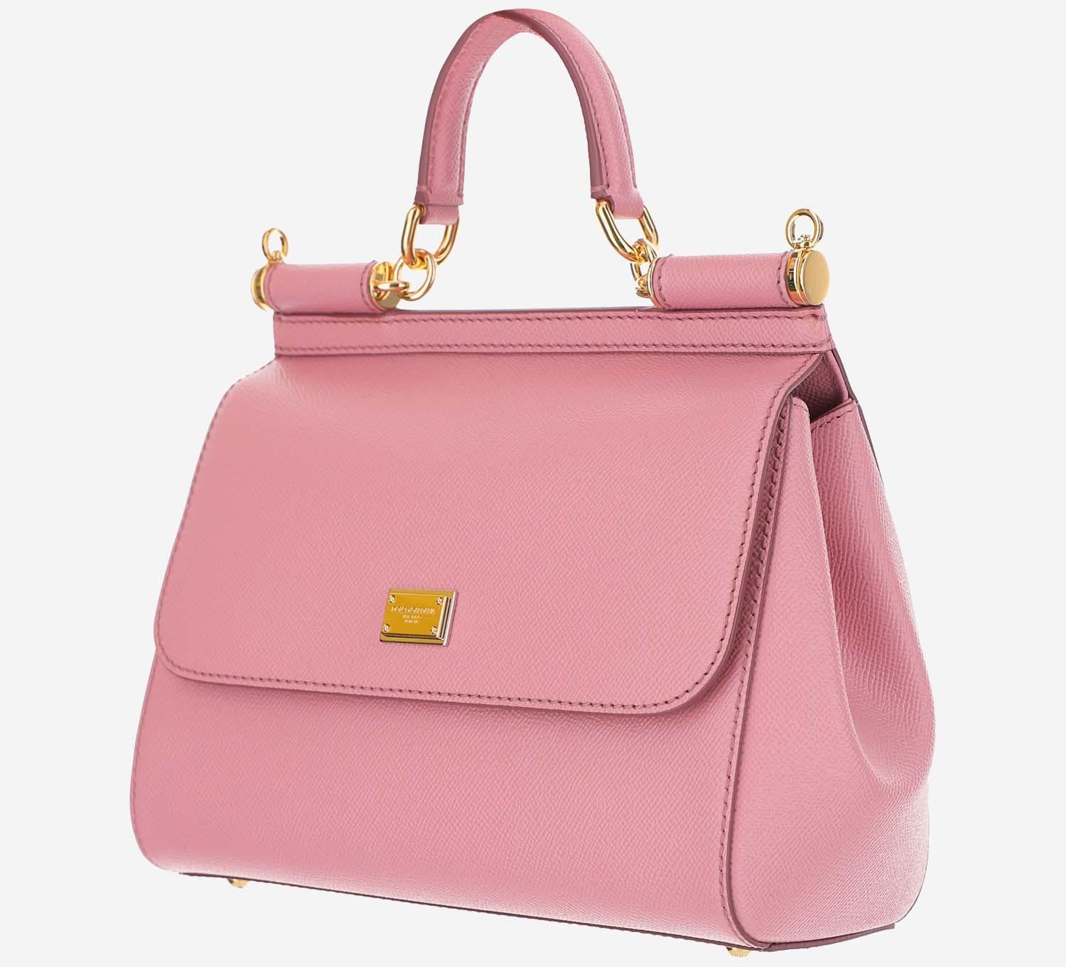 DOLCE & GABBANA Dauphine Small Tricolor Miss Sicily Satchel Pink 1234087