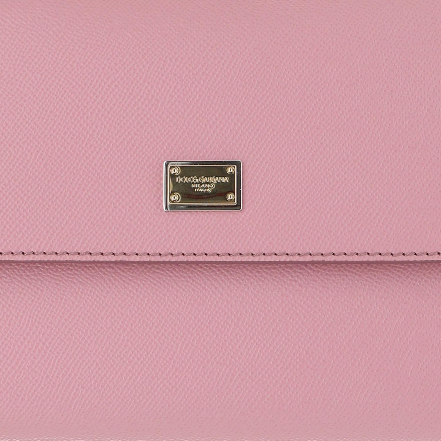 Dolce & Gabbana Metallic Pink Leather Studded Shoulder Strap – AUMI 4