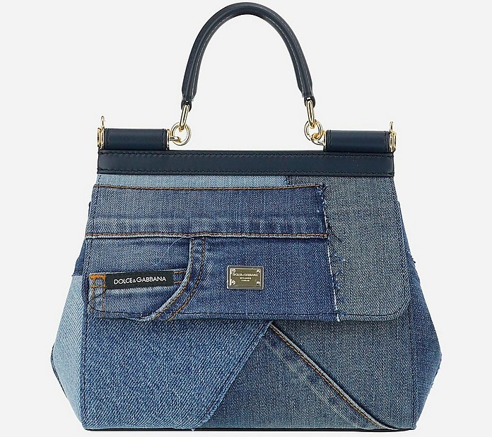 Dolce & Gabbana Mini Sicily Top-handle Bag in Blue