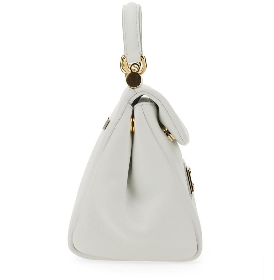 Dolce & Gabbana Sicily Small Leather Bag in White