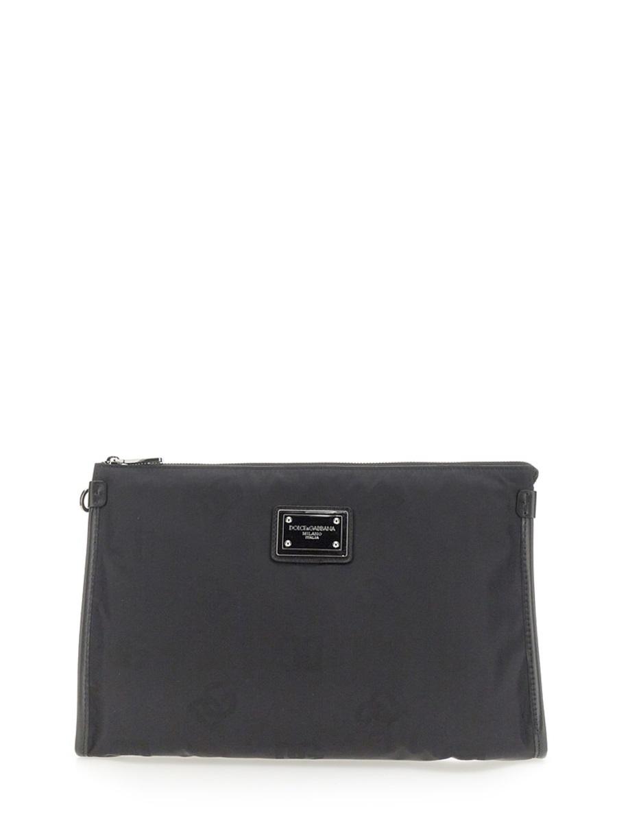 Dolce & Gabbana Sacs Homme Clutch Bag With Logo In Noir