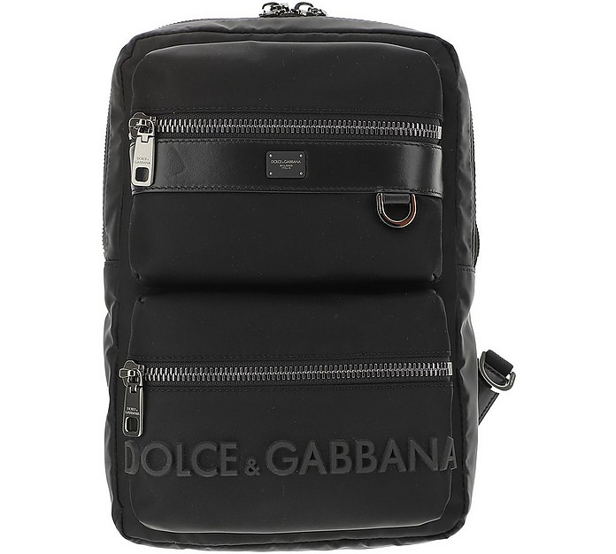 Black Nylon Men's Backpack - Dolce & Gabbana / h`F&Kbo[i
